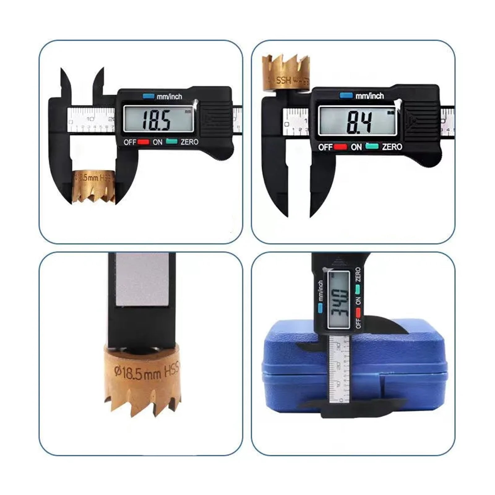150mm 100mm Electronic Digital Caliper Carbon Fiber Dial Vernier Caliper Gauge Micrometer Measuring Tool Digital Ruler ,Easy to Use