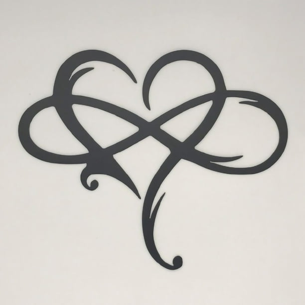 Infinity Heart Sign, Metal Infinity Symbol and Heart Wall Decor, Love ...