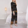 thumbnail image 3 of Fotbe Rustic Cabin Autumn Forest Pattern Long Sleeve Pajama Set for Women,Sleepwear Set,2-piece Loungewear Set,Soft PJs Comfy Nightwear with Pockets -XX-Large, 3 of 7