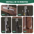 thumbnail image 6 of Akicon Kitchen Faucet with Pull Down Sprayer, 3-Function Kitchen Sink Faucets with Deck Plate, Fits 1-Hole and 3-Hole Sinks, Single Handle 304 Stainless Steel, Brushed Nickel, 6 of 9