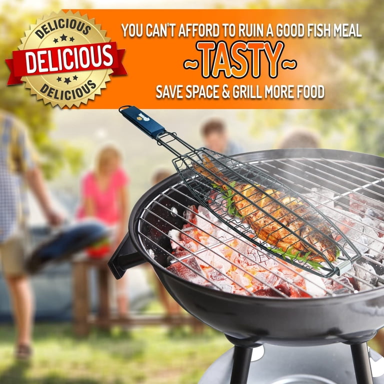 Corona BBQ Charcoal Grill Accessories as Fish Grilling Basket with Locking Grill Handle for Outdoor / Indoor BBQ Set Tools for Grilling Any Fish Up To ... Corona BBQ Charcoal Grill Accessories as Fish Grilling Basket with Locking Grill Handle for Outdoor / Indoor BBQ Set Tools for Grilling Any Fish Up To ...