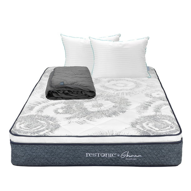 Colchón King Size Ghana + Almohadas Royal Twin + Protector de Colchón Lux