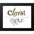 thumbnail image 2 of Longfellow Designs 14x12 Black Modern Framed Museum Art Print Titled - Red and Green Merry Christmas, 2 of 5