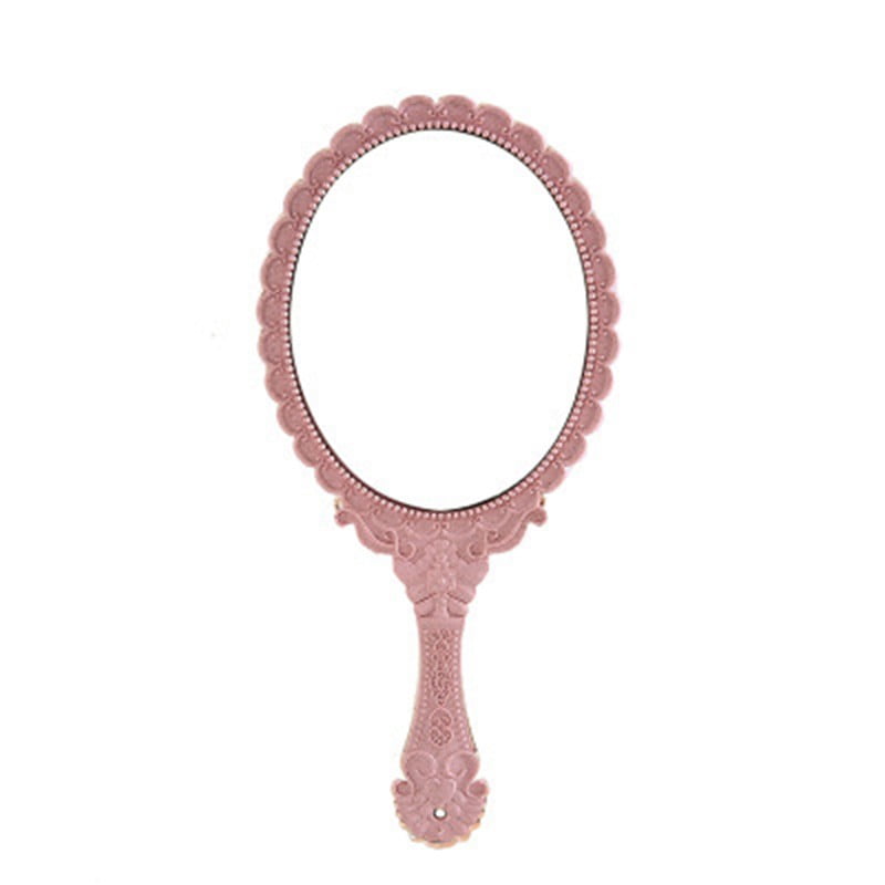Leye Fashion Vintage Retro Makeup Mirror Women Portable Hand Held