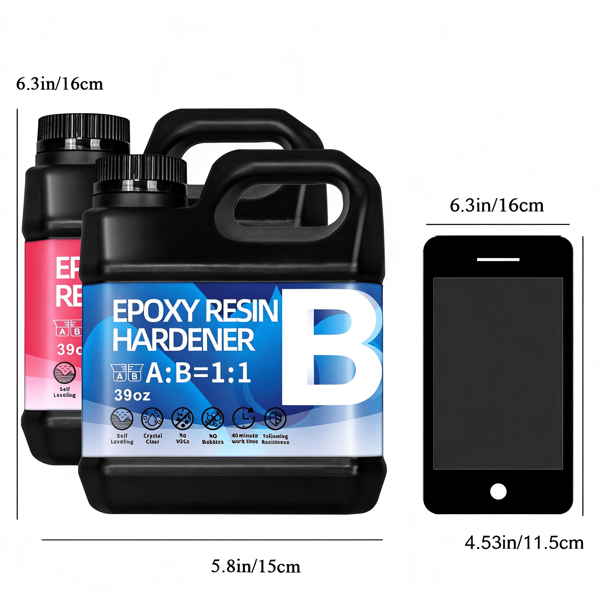 78oz High-Transparency Epoxy Resin With Four-Color Luminous Powder - Makes Works Shine Brightly, Bubble-Free, Self-Leveling, Beginner-Friendly