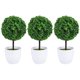 thumbnail image 1 of CHICHUMID 3Ud Bola Planta Artificial Verde Imitación Bonsái Detalles Exquisitos Decorativa, 1 of 6