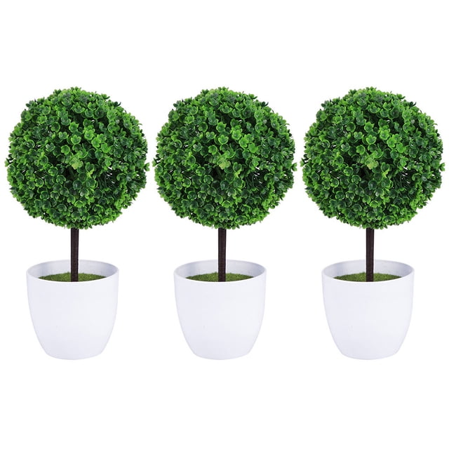 MERRYHAPY 3Ud Bola Planta Artificial Verde Plástico Para Oficina Hogar