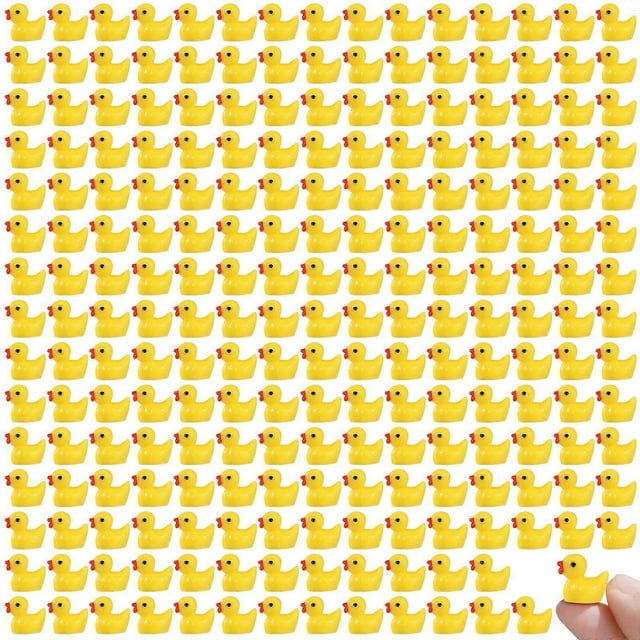 220 mini patos de resina para decoración, miniaturas de patos, accesorios para patos pequeños.