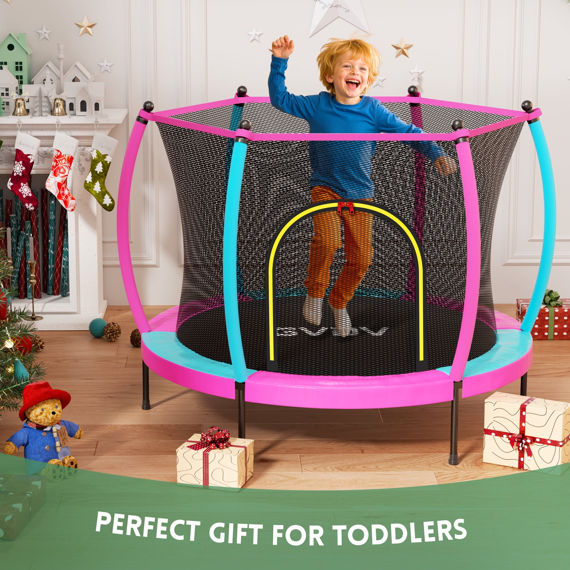 GVDV Toddler Trampoline Safety Design
