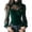Blackish Green, variant on Women's Velvet Corset Blouse Turtleneck Lace Top Long Sleeve Slim Casual Elegant Tops Black L