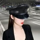 thumbnail image 3 of Sombrero de , Gorra con Visera, Sombrero de Oficial, Accesorios , Gorra Sintética, Gorra Protectora para Actuación, Halloween, a negro 57 Macarena Capitán Sombrero, 3 of 7
