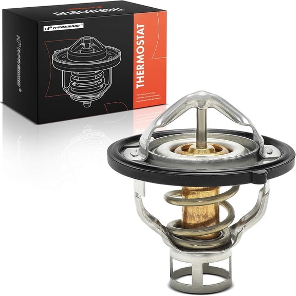 A-Premium Engine Coolant Thermostat Compatible with Nissan Frontier 1999-2004 3.3L, Pathfinder 1996-2000 3.3L, Xterra 2000-2004 3.3L, Quest 1995-2002 3.0L 3.3L & Infiniti QX4 1997-2000 3.3L