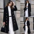 thumbnail image 7 of Women's Mid Long Pea Coat Double Breasted Winter Outerwear Warm Overcoat, 7 of 7