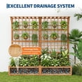 thumbnail image 4 of 71" Raised Garden Bed with Trellis, Wooden Planter Box with Hanging Roof and Drainage Holes for Climbing Vines and Flowers, 4 of 7