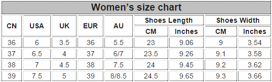 Walmart Shoe Size Chart Canada