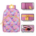 thumbnail image 4 of 17 Inch Heart Printed Backpack with Side Mesh Pockets and Front Zippered Pockets in Sweet Candy Hearts Print, 4 of 6