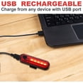 thumbnail image 3 of Luz LED para bicicleta recargable por USB de 4 piezas, luz delantera y trasera impermeable para bicicleta, faro y luz trasera, 4 cables USB incluidos, 3 of 5