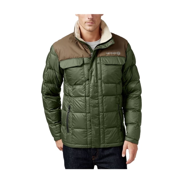 Free Country Veste Matelassée en Duvet pour Hommes, Verte, Petite