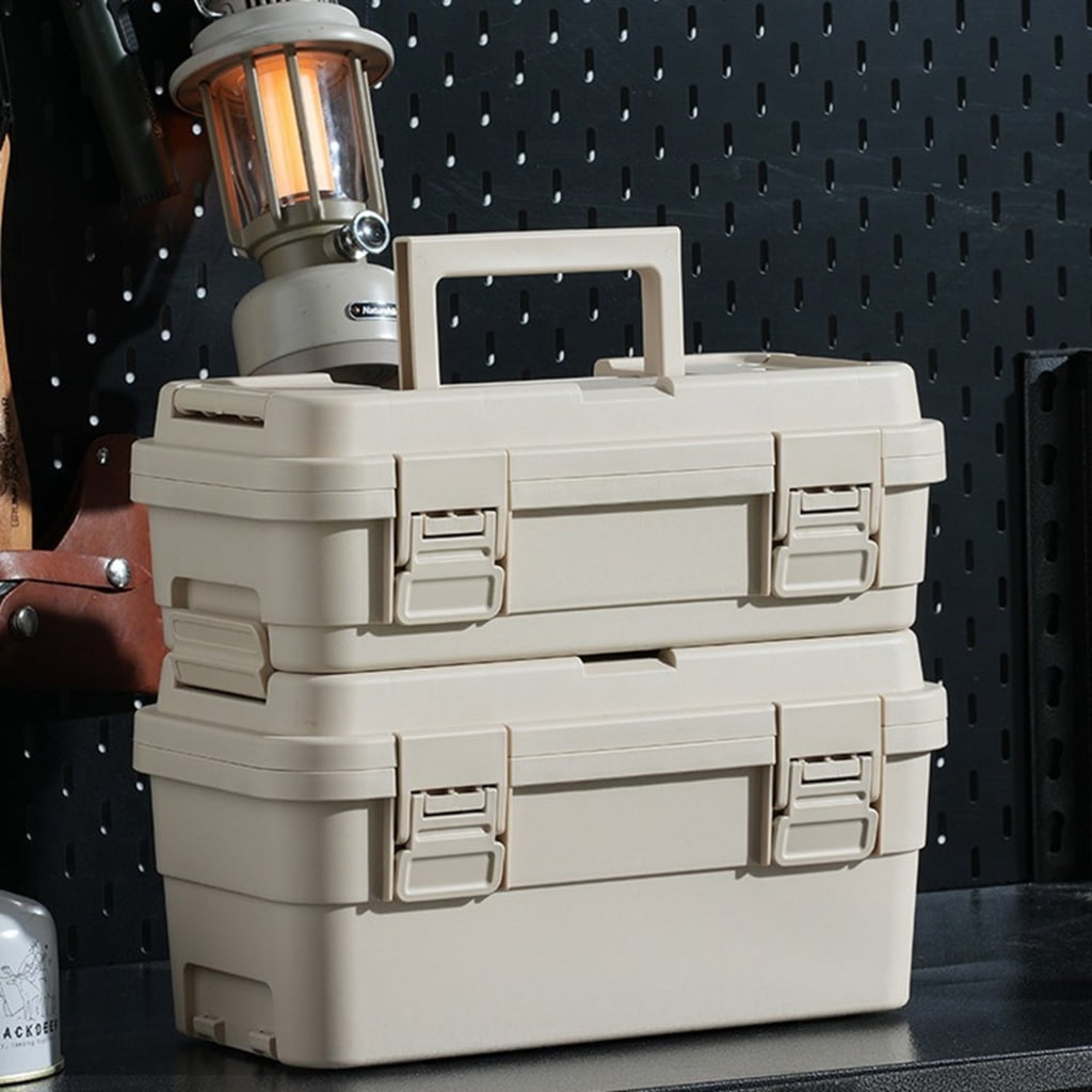 Plastic Tool Box Organizer Medium 6.5L And Small 4L Sizes Feature Secure Lock Layered Compartments For Efficient Storage