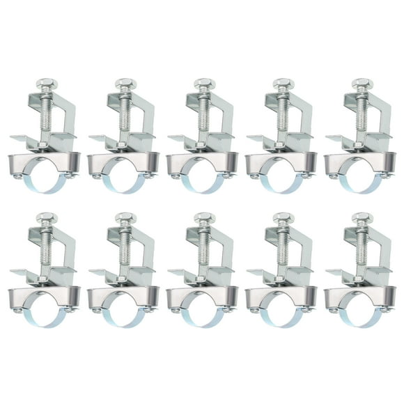 Unique Bargains 10Pack Conduit Hanger with Beam Clamp Pipe Support Bracket Fit for 1'(25mm)