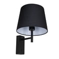 thumbnail image 1 of Estevez Luminario de muro AURA, E26, pantalla textil, Color negro, Ø225×235×450 mm, 1 of 8