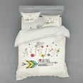 thumbnail image 2 of Ambesonne Vintage Bedding Set 3 Pcs, Fall Autumn Flowers, Twin, Red Yellow Beige, 2 of 3