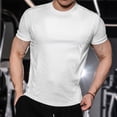 thumbnail image 5 of GUZOM Mens Slim Fit Performance Crew Neck T-Shirt, Stretch Breathable Fitted Tee, Non-Shrink Fade Resistant White S-XXXL,Size S, 5 of 8