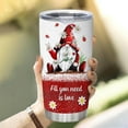 thumbnail image 5 of Personalized Gifts LadyBug Lover - Gnomes Ladybugs All You Need Is Love Printed Stainless Steel Tumbler 20 oz With Lid - Idea Cute Animals Lover Gifts For Women, Girl On Birthday, Christmas, 5 of 5