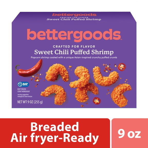 bettergoods Sweet Chili Breaded Shrimp, 9 oz (Frozen) (P65)