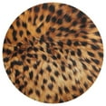 thumbnail image 3 of Leopard Print Pattern Floral Medallion Round Rug - Small Round Area Rug, Soft Non-Slip Machine Washable Bedroom Mat Indoor Accent Entry Carpet for Office Desk Dorm Hallway, 3 of 6