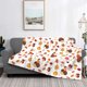 thumbnail image 2 of Fotbe Autumn Maple Leaf with Hedgehog Manta de Franela con Estampado, Manta Ultrasuave para Cama, Sofá, Auto, Hipoalergénica y Antibolitas-80"x60", 2 of 6