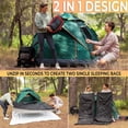 thumbnail image 5 of Zone Tech 2 Pack Double Camping Sleeping Bag w/ Pillows – 3-4 Season Lightweight Waterproof Warm & Cool Weather Adult & Kids Sleeping Bag Converts into 2 Single -Camping, Hiking, Outdoors, 5 of 9