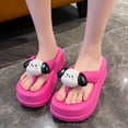 thumbnail image 1 of Ruunjoy 2023, zapatillas Eva para niñas, chanclas de goma, sandalias con diseño de animales de dibujos animados, lindas zapatillas de fondo suave para mujer, zapatillas de playa EVA, 1 of 4