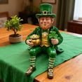 thumbnail image 2 of Yippzo St. Patrick's Day Figurines Irish Shamrocks Leprechaun Green Gnomes Scottish Resin Statue Lovers Gifts for Home Kitchen Office Tiered Tray Table Decor, 2 of 5