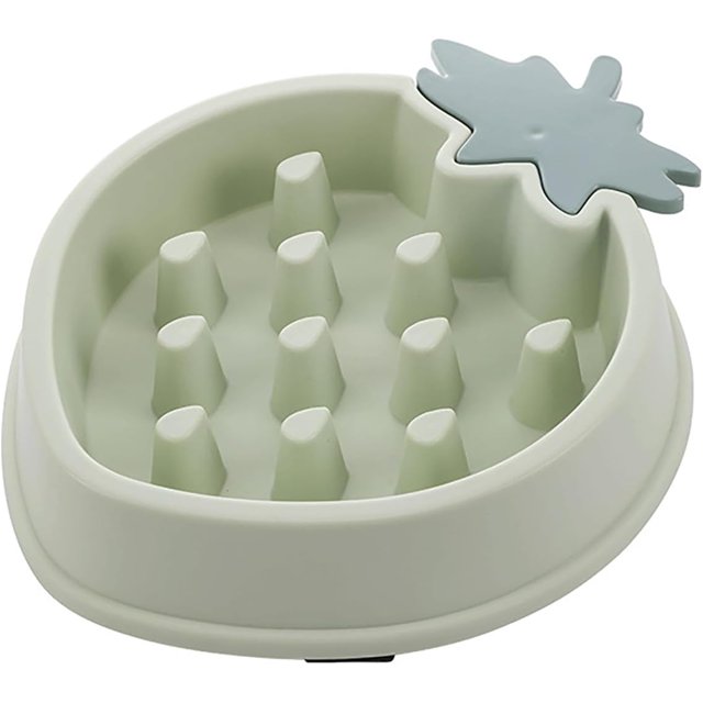 Cuencos pequeños y bonitos para perros con forma de fresa, cuenco antideslizante para rompecabezas, comedero interactivo para perros, cuenco antideslizante antiasfixia para perros