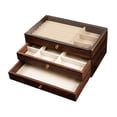 thumbnail image 1 of Joyero Bandeja para joyas Tocador Elegante Organizador de madera multiusos para Estilo C, 1 of 8