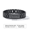 thumbnail image 6 of Vnox Men's Jewelry Watch Link Personalized Black Bracelet for Father's Day Gift, 6 of 7