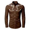 thumbnail image 4 of Norvella Boys Western Button Down Shirt Floral Vine And Arrow Print Collared Long Sleeve Regular Fit Cowboy Rodeo Dress Up Top, 4 of 4