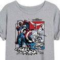 thumbnail image 3 of Marvel Captain America: Brave New World - Captain America Ink Grid - Women's Oversized Tee, 3 of 5