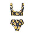 thumbnail image 5 of Daiia Moon Bear Women's Bikini Set Two Piece Swimsuit High Waisted Bikini Adjustable Straps Bikini Perfect for Beach, Pool, and Summer Vacation-Small, 5 of 9