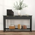 thumbnail image 4 of Kinbor Long Console Table, 2-Tier Narrow Sofa Table with Open Shelf & 4 Drawers, Modern Entryway Table, Black, 4 of 9