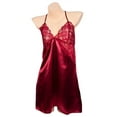 thumbnail image 3 of LilyLLL Plus Size Womens Bralette Lace Lingerie Chemise Satin Silk Sleepwear Nightdress Pjs, 3 of 4