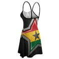 Woman's Dress Sexy Woman's Clothing Strappy Dress Ghana Flag Inside of