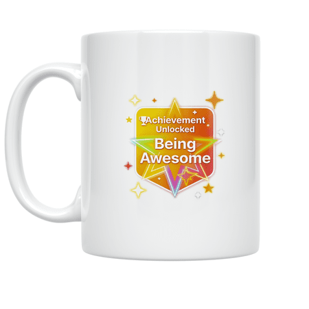 Achievement Unlocked Being Awesome - Gamer Enthusiast - 11 oz Ceramic Coffee Mug