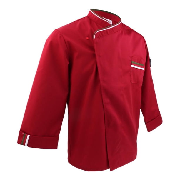 Ropa Chaqueta de manga larga unisex Catering Alimentos Uniformes Presione METRO