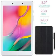 Samsung Galaxy Tab A 8.0" Touchscreen (1280x800) WiFi Only Tablet, Qualcomm Snapdragon 429 2.0GHz Processor, 2GB RAM, 32GB Memory, Android 9.0 Pie OS, Silver w/Mazepoly Case & Stylus Pen