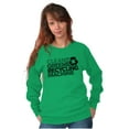 thumbnail image 4 of Save Planet Go Green Love Earth Day Unisex Plus Fleece Graphic Sweatshirt Brisco Brands 3X, 4 of 5