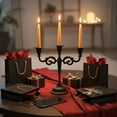 thumbnail image 2 of ThrottleT- 3 Arm Candelabra - 10 Inch Tall Matte Black Tapered Candle Holder - Elegant Candle Stands and Candlesticks Holders for Home Decor - Fits 3/4-Inch-Thick Candles, 2 of 15