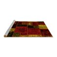 thumbnail image 2 of Ahgly Company Machine Washable Indoor Round Patchwork Yellow Transitional Area Rugs, 7' Round, 2 of 4