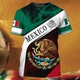 thumbnail image 1 of Camiseta con estampado de bandera nacional de México para hombre, camiseta de manga corta con patrón de águila 3D, camiseta de gran tamaño, ropa de calle de ocio con cuello redondo, 1 of 4